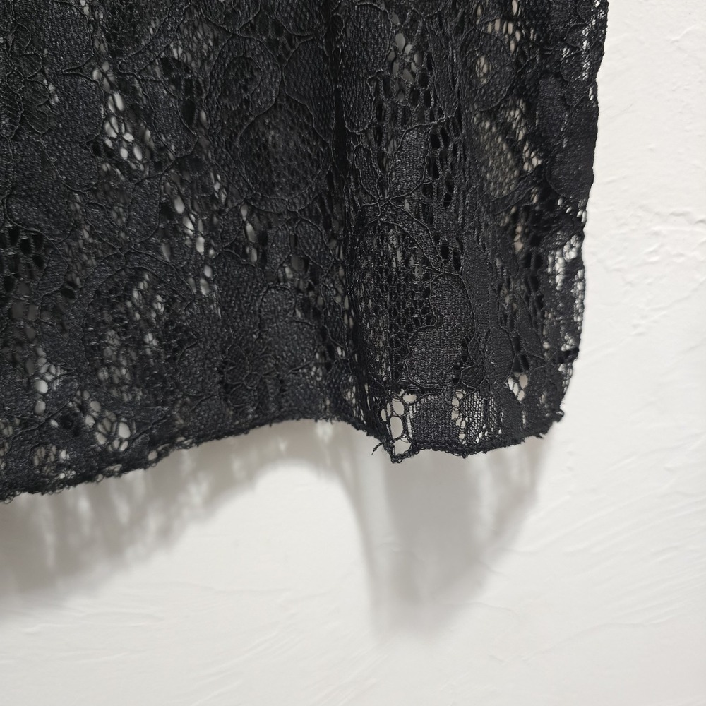 Out From Under Urban Outfitters Black Lace Sheer Crop Cami Tank Top Size S Goth - Picture 5 of 7